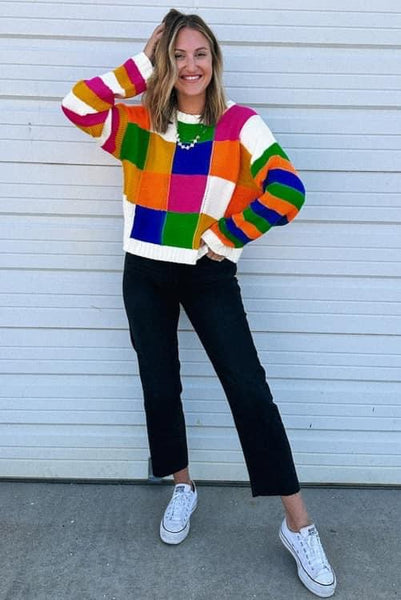 SEEING LIFE IN COLOR SWEATER-[option4]-The Lovely Lola Boutique-Womens-Clothes