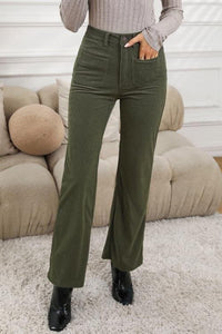 ALWAYS EDGY GREEN CORDUROY PANT-[option4]-The Lovely Lola Boutique-Womens-Clothes