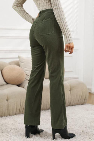 ALWAYS EDGY GREEN CORDUROY PANT-[option4]-The Lovely Lola Boutique-Womens-Clothes