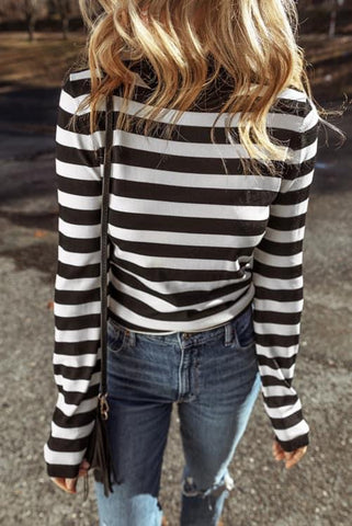 ALL OVER STRIPE LONG SLEEVE-[option4]-The Lovely Lola Boutique-Womens-Clothes