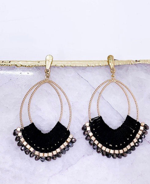 Best Foot Forward Statement Earrings-Black-[option4]-The Lovely Lola Boutique-Womens-Clothes