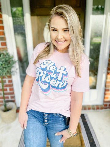 HE IS RISEN GRAPHIC TEE-[option4]-The Lovely Lola Boutique-Womens-Clothes