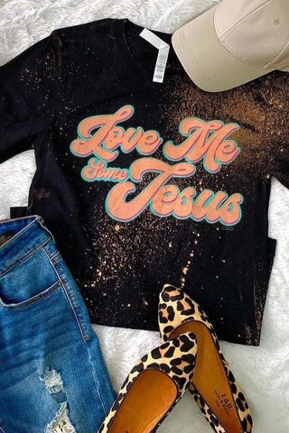 LOVE ME SOME JESUS GRAPHIC TEE-[option4]-The Lovely Lola Boutique-Womens-Clothes