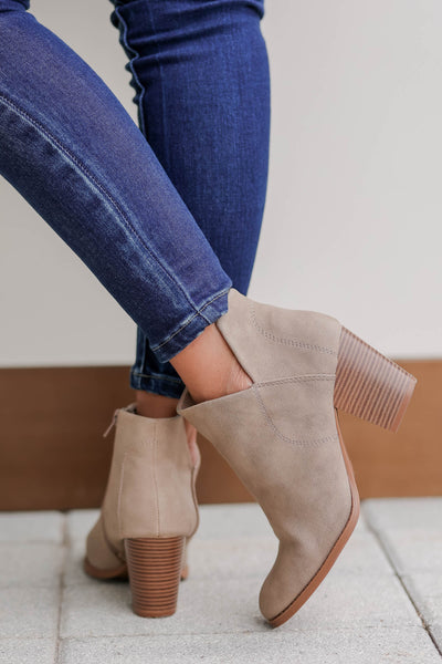 THE TYSON BOOTIES - TAUPE-[option4]-The Lovely Lola Boutique-Womens-Clothes