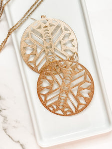 Shimmering In Sunshine Circle Earrings-[option4]-The Lovely Lola Boutique-Womens-Clothes