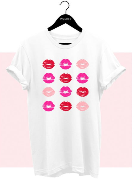 ALL THE KISSES GRAPHIC TEE-[option4]-The Lovely Lola Boutique-Womens-Clothes