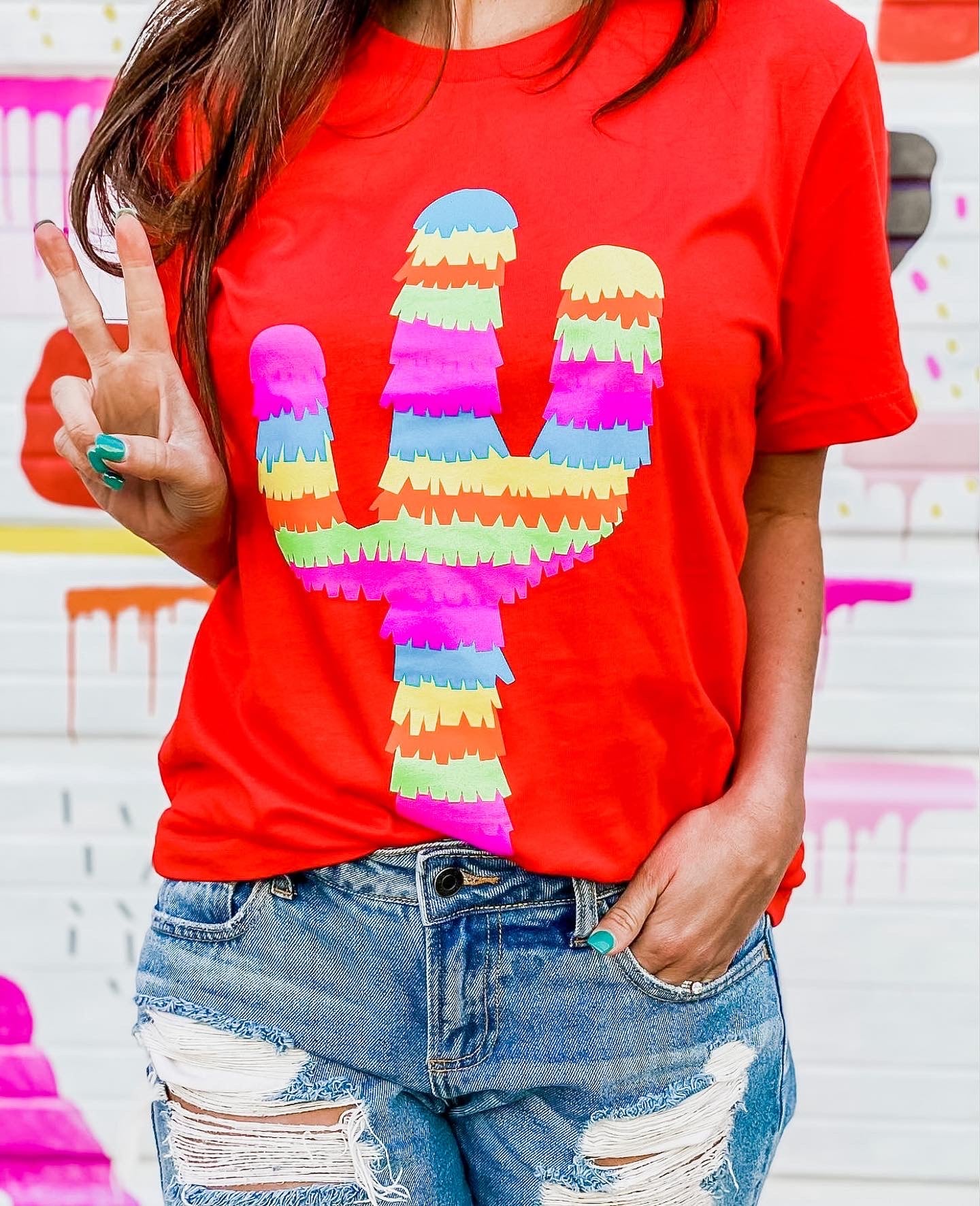 CACTUS FIESTA GRAPHIC TEE-[option4]-The Lovely Lola Boutique-Womens-Clothes