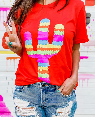 CACTUS FIESTA GRAPHIC TEE-[option4]-The Lovely Lola Boutique-Womens-Clothes