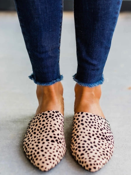 LOOKING AHEAD SPOTTED MULES-6-[option4]-The Lovely Lola Boutique-Womens-Clothes