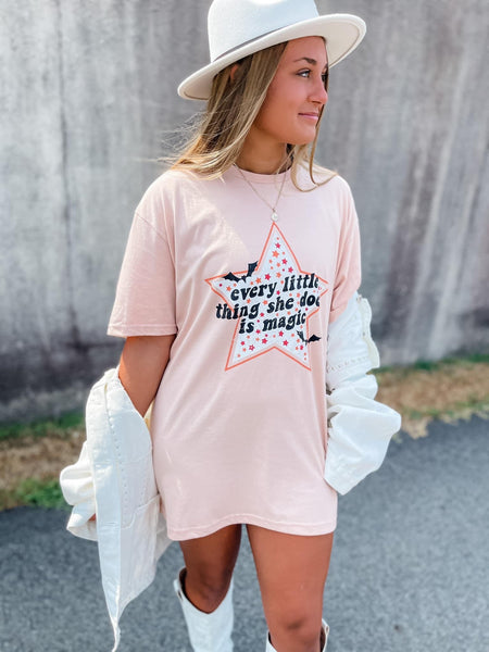 EVERY LITTLE THING GRAPHIC TEE TUNIC-[option4]-The Lovely Lola Boutique-Womens-Clothes