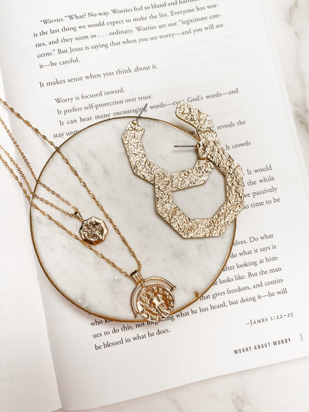 Follow A Path Gold Coin Necklace-[option4]-The Lovely Lola Boutique-Womens-Clothes