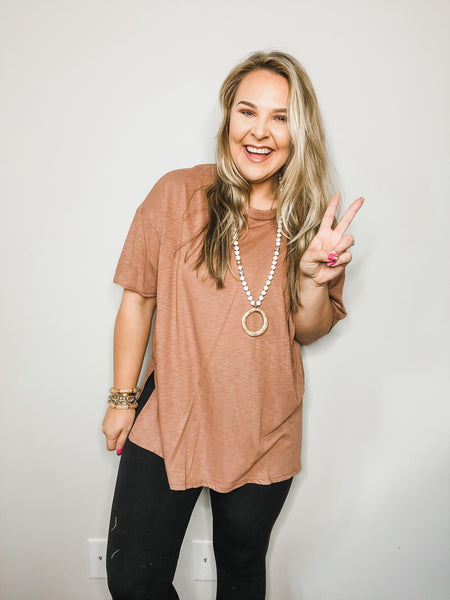 LETS MEET UP MOCHA TEE-[option4]-The Lovely Lola Boutique-Womens-Clothes