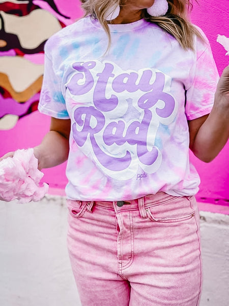 STAY RAD GRAPHIC TEE-[option4]-The Lovely Lola Boutique-Womens-Clothes