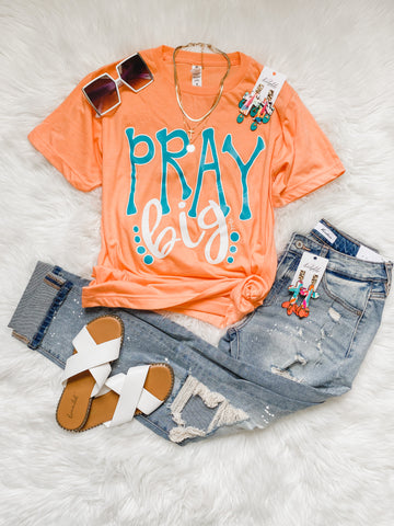 PRAY BIG GRAPHIC TEE-[option4]-The Lovely Lola Boutique-Womens-Clothes